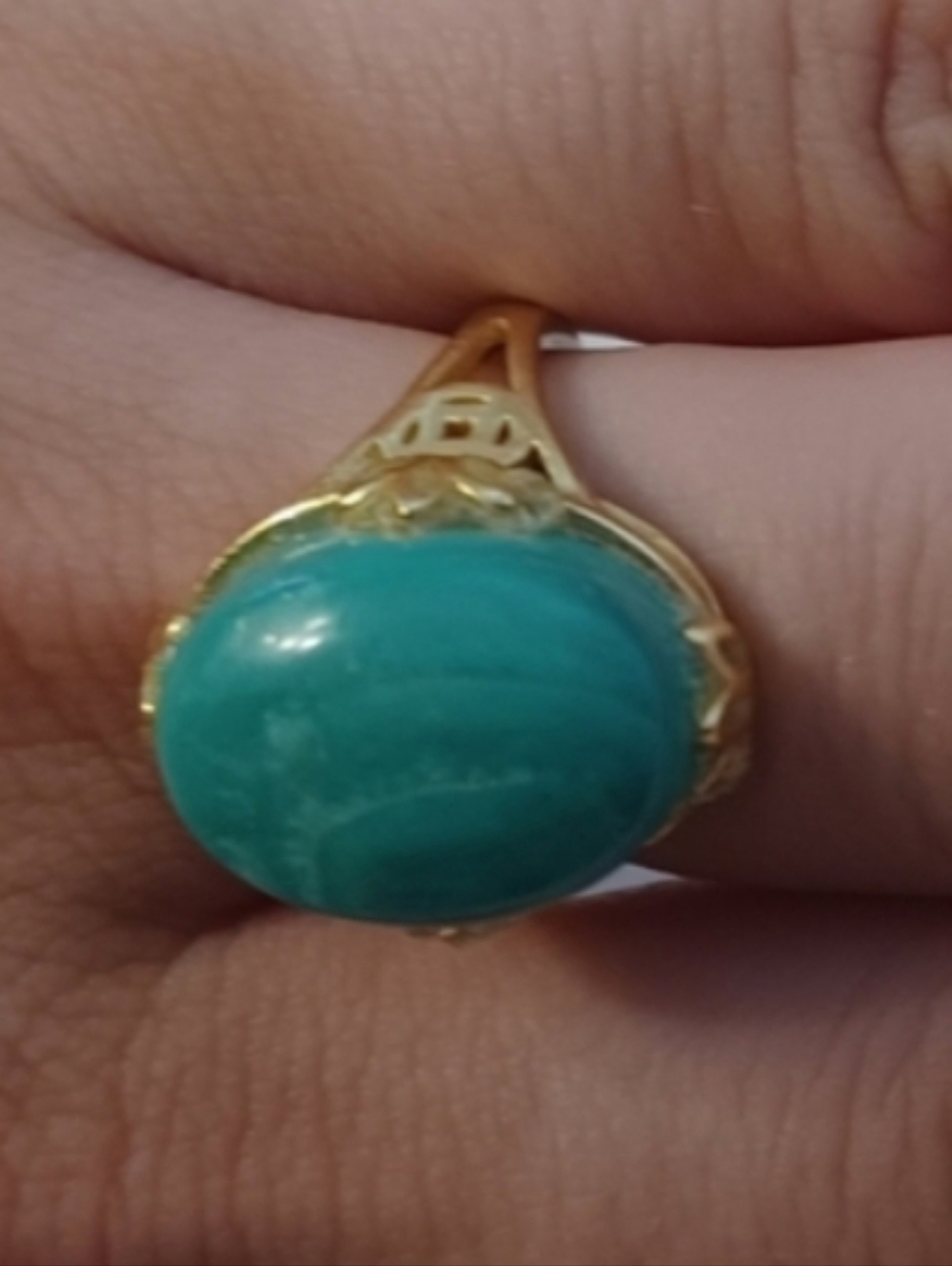 4/$60 Malachite Crystal Ring - Gemstone